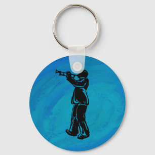 New York Boogie Nights Trumpet Blue Sleutelhanger
