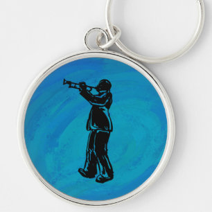 New York Boogie Nights Trumpet Blue Sleutelhanger