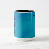 New York Boogie Nights Trumpet Blue Tweekleurige Koffiemok (Center)