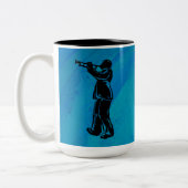 New York Boogie Nights Trumpet Blue Tweekleurige Koffiemok (Links)