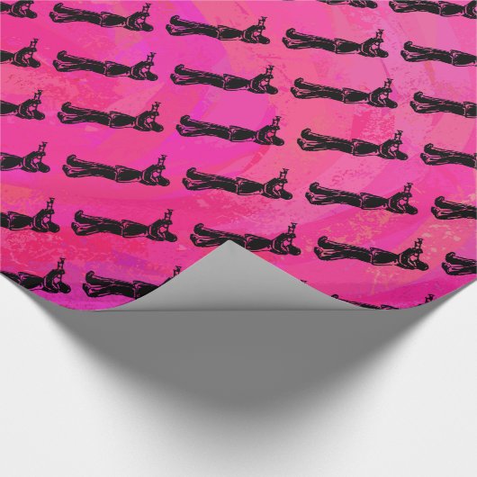 New York Boogie Nights Trumpet Hot roze Cadeaupapier (Hoek)