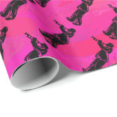 New York Boogie Nights Trumpet Hot roze Cadeaupapier (Rol Hoek)