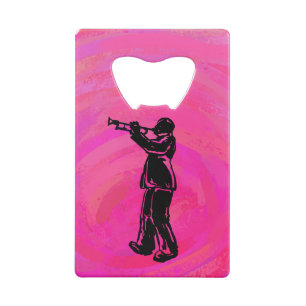 New York Boogie Nights Trumpet Hot roze Creditkaart Flessenopener