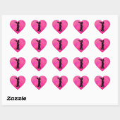 New York Boogie Nights Trumpet Hot roze Hart Sticker (Vel)