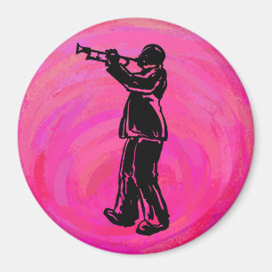 New York Boogie Nights Trumpet Hot roze Magneet