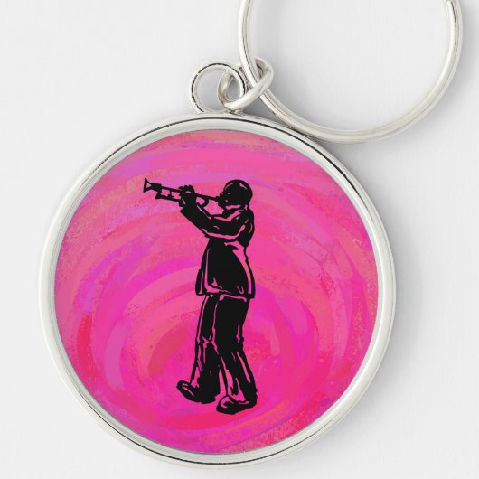 New York Boogie Nights Trumpet Hot roze Sleutelhanger (Voorkant)