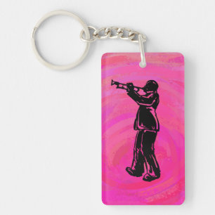 New York Boogie Nights Trumpet Hot roze Sleutelhanger