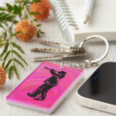 New York Boogie Nights Trumpet Hot roze Sleutelhanger (Voorkant Rechts)