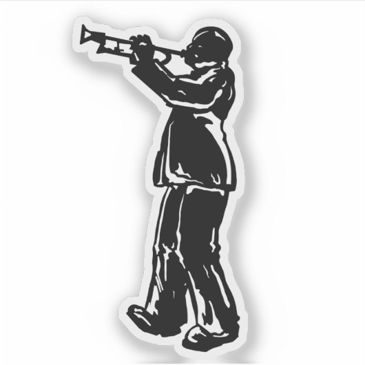 New York Boogie Nights Trumpet Player Sticker (Voorkant)