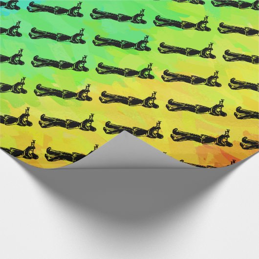 New York Boogie Nights Trumpet Rainbow Cadeaupapier (Hoek)