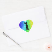 New York Boogie Nights Trumpet Rainbow Hart Sticker (Envelop)