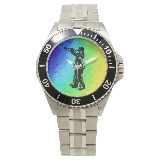 New York Boogie Nights Trumpet Rainbow Horloge (Voorkant)