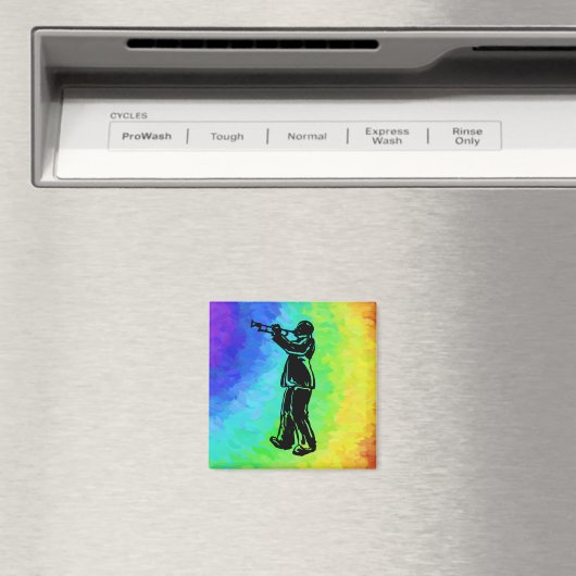 New York Boogie Nights Trumpet Rainbow Magneet (Insitu (Vaatwasser))