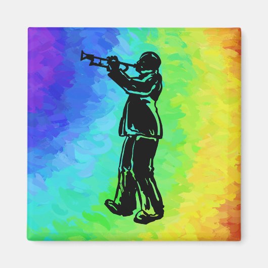 New York Boogie Nights Trumpet Rainbow Magneet (Voorkant)