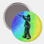 New York Boogie Nights Trumpet Rainbow Magneet (Voorkant / Achterkant)