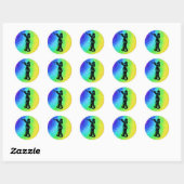 New York Boogie Nights Trumpet Rainbow Ronde Sticker (Vel)