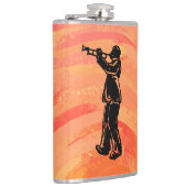 New York Boogie Nights Trumpet Sinaasappel Heupfles (Rechts)