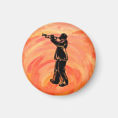 New York Boogie Nights Trumpet Sinaasappel Magneet (Voorkant)