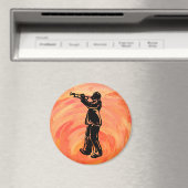 New York Boogie Nights Trumpet Sinaasappel Magneet (Insitu (Vaatwasser))