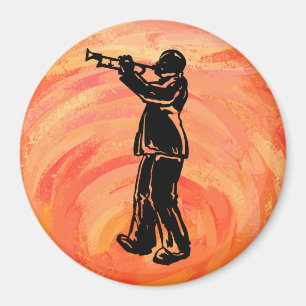 New York Boogie Nights Trumpet Sinaasappel Magneet