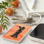 New York Boogie Nights Trumpet Sinaasappel Sleutelhanger (Voorkant Rechts)