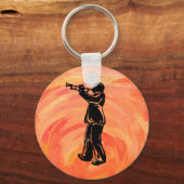 New York Boogie Nights Trumpet Sinaasappel Sleutelhanger (Voorkant)