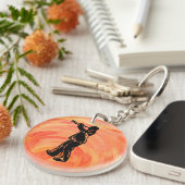 New York Boogie Nights Trumpet Sinaasappel Sleutelhanger (Voorkant Rechts)