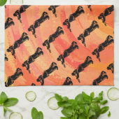 New York Boogie Nights Trumpet Sinaasappel Theedoek (Gevouwen)