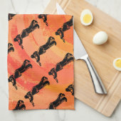 New York Boogie Nights Trumpet Sinaasappel Theedoek (Quarter Fold)