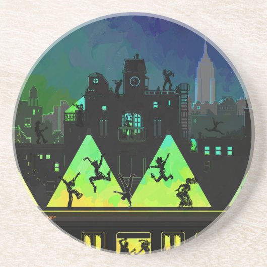 New York Boogie Nights Zandsteen Onderzetter (Voorkant)