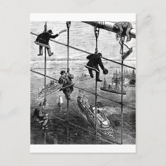 New York, Booklyn Bridge, 1883 Briefkaart (Voorkant)