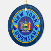 New York Bosnian American Holiday Decoration Keramisch Ornament (Links)
