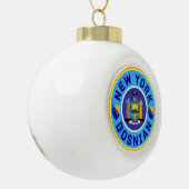 New York Bosnian American Kerstversier Keramische Bal Ornament (Links)