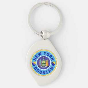 New York Bosnian American Key Rings Sleutelhanger