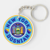 New York Bosnian American Sleutelhanger (Achterkant)