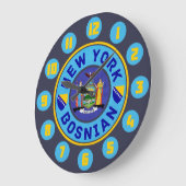 New York Bosnian American Wall Clock Grote Klok (Hoek)