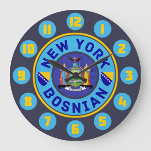 New York Bosnian American Wall Clock Grote Klok