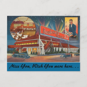 New York, Boulevard Tavern, Supper Club Briefkaart
