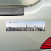 New York bovenop de wereld in NYC! Bumpersticker (Op auto)