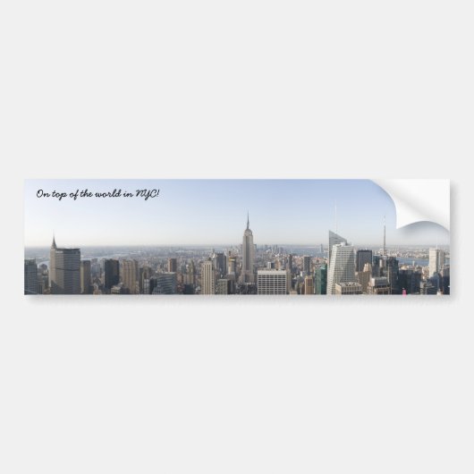 New York bovenop de wereld in NYC! Bumpersticker (Voorkant)