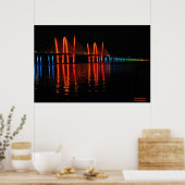 New York Bridge Lights in Honor of Gay Pride Poster (Keuken)