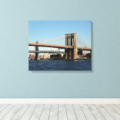 NEW YORK BRIDGES DUBBELE WRAPPED CANVAS WALL PHOTO AFDRUK (Insitu (Houten vloer))
