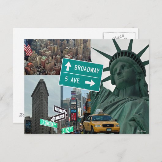 NEW YORK BRIEFKAART (Voorkant / Achterkant)
