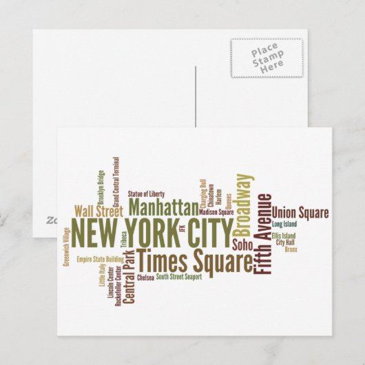 New York Briefkaart (Voorkant / Achterkant)
