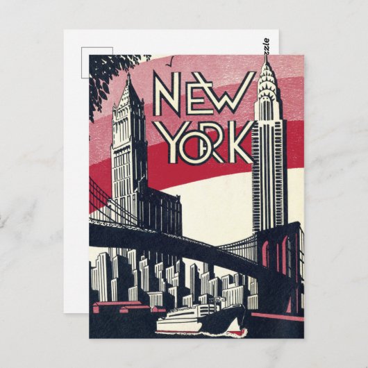 New York Briefkaart (Voorkant / Achterkant)