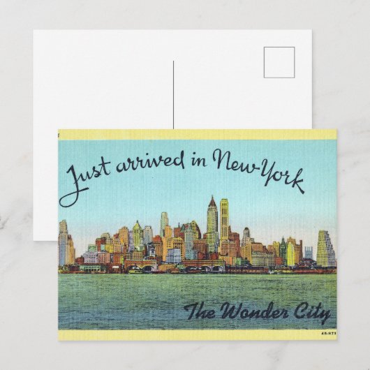 , New York. Briefkaart (Voorkant / Achterkant)