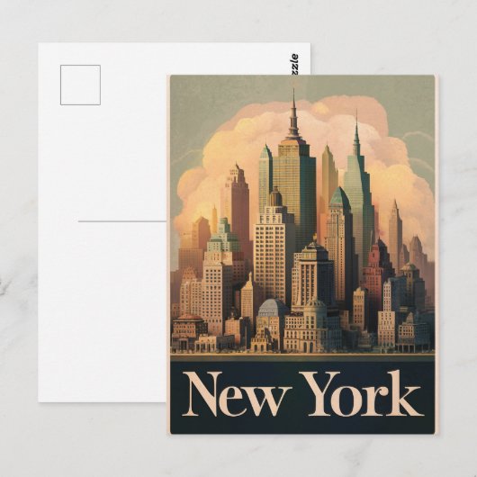  New York Briefkaart (Voorkant / Achterkant)