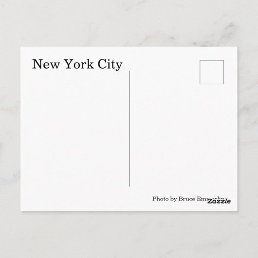 New York Briefkaart (Achterkant)