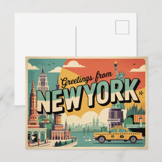 New York Briefkaart (Voorkant / Achterkant)