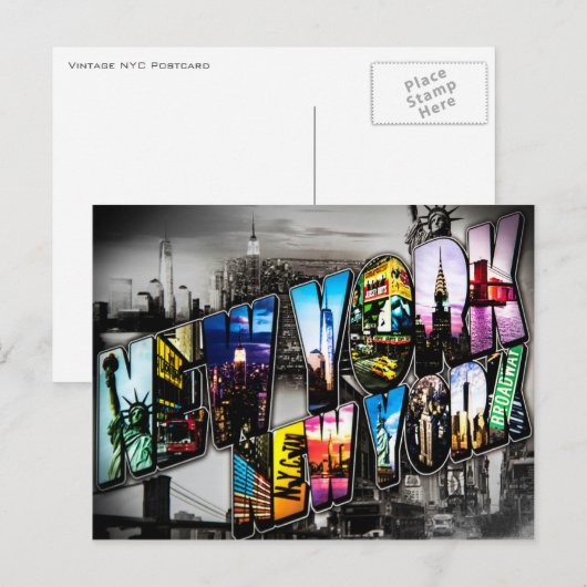 New York Briefkaart  (Voorkant / Achterkant)